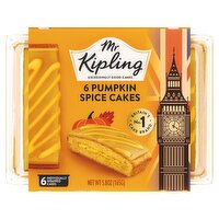 Mr Kipling Pumpkin Spice Cakes, 6 count, 5.8 oz