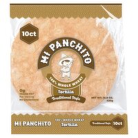 Mi Panchito Traditional Style 100% Whole Wheat Tortilla, 10 count, 14.8 oz