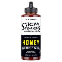 Sticky Fingers Smokehouse Honey Barbecue Sauce, 16.5 oz, 16.5 Ounce