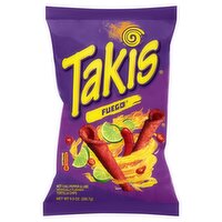 Takis Fuego Hot Chili Pepper & Lime Tortilla Chips, 9.9 oz, 9.9 Ounce