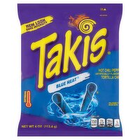Takis Blue Heat Extreme Hot Chili Pepper Tortilla Chips, 4 oz