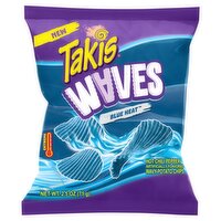 Takis Waves Blue Heat Hot Chili Pepper Wavy Potato Chips, 2.5 oz