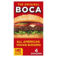 Boca the Original All American Veggie Burgers, 4 count, 10 oz