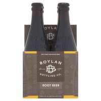 Boylan Bottling Co. Root Beer Soda, 12 fl oz, 4 count