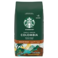  Starbucks Single-Origin Colombia Medium Roast Ground Coffee, 12 oz, 12 Ounce