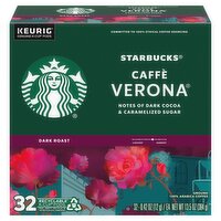 Starbucks Caffè Verona Dark Roast Ground Coffee K-Cup Pods, 0.42 oz, 32 count