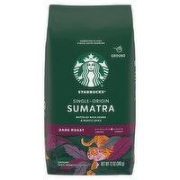 Starbucks Single-Origin Sumatra Dark Roast Ground Coffee, 12 oz