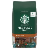 Starbucks Pike Place Medium Roast Whole Bean Coffee, 12 oz, 12 Ounce