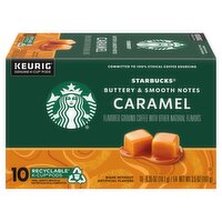 Starbucks Caramel Flavored Ground Coffee K-Cup Pods, 0.35 oz, 10 count, 3.5 Ounce