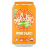 Evolution Fresh Real Fruit Orange Squeeze Functional Soda, 12 fl oz