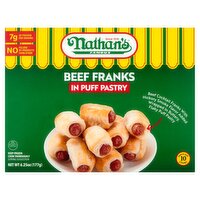 Nathan's Famous Beef Franks in Puff Pastry, 6.25 oz