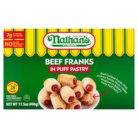 Nathan's Famous Beef Franks in Puff Pastry Party Size, 28 count, 17.5 oz, 17.5 Ounce