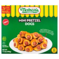 Nathan's Famous Mini Pretzel Dogs, 22 count, 17.5 oz