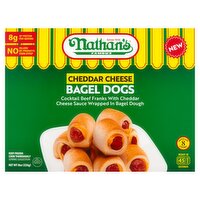 Nathan's Famous Beef Franks with Cheddar Cheese Sauce, 8 oz