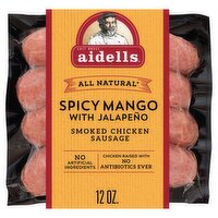 Aidells Spicy Mango with Jalapeño Smoked Chicken Sausage, 12 oz