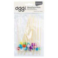 Oggi Barware Wood Party Picks, 20 count, 20 Each