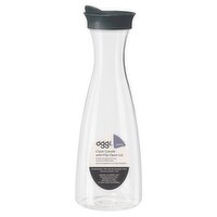 Oggi Serve Clear Carafe with Flip Open Lid