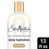 SheaMoisture 100% Virgin Coconut Oil Daily Hydration Shampoo, 13 fl oz