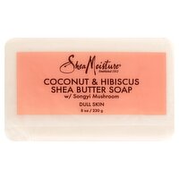 Shea Moisture Coconut & Hibiscus w/ Songyi Mushroom Shea Butter Soap, 8 oz, 8 Ounce