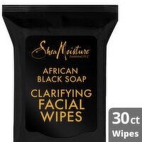Shea Moisture African Black Soap Clarifying Facial Wipes, 30 count