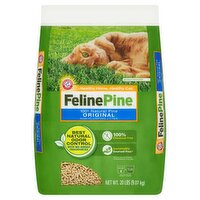 Arm & Hammer Feline Pine 100% Natural Pine Original Non-Clumping Litter, 20 lbs