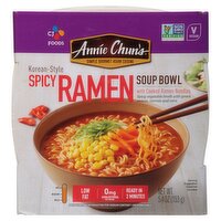 CJ Foods Annie Chun's Korean-Style Spicy Ramen Soup Bowl, 5.4 oz