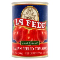 La Fede Italian Peeled Tomatoes with Basil, 14 oz