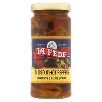 La Fede Sliced O'Hot Peppers, 8 fl oz