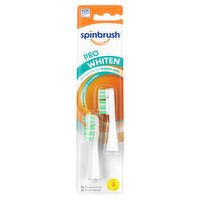 Spinbrush Pro Whiten Soft Bristles Replacement Brush Heads, 2 count