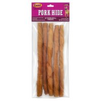 Cadet Gourmet 10" Pork Roll Twists Pork Hide Premium Dog Treats, 5 count, 9 oz