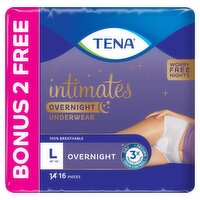 Tena Intimates Overnight Underwear, L, 16 count