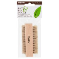 Swissco Spa Collection Bath & Body Tools Wooden Natural Bristle Nail Brush