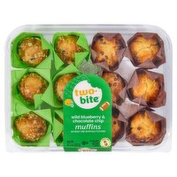 Two-Bite Wild Blueberry & Chocolate Chip Muffins, 10.3 oz