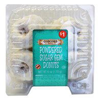 Concord Bakery Powdered Sugar Gem Donuts, 6 oz