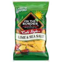 On The Border Lime & Sea Salt Flavored Mexican Grill & Cantina Café Style Tortilla Chips, 9.5 oz