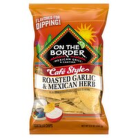 On The Border Roasted Garlic & Mexican Herb Café Style Tortilla Chips, 9.5 oz