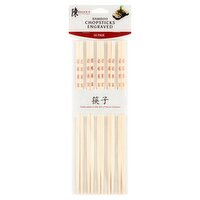 Helen's Asian Kitchen Engraved Bamboo Chopsticks, 10 pair