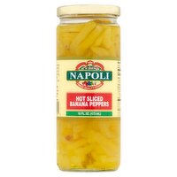 Napoli Hot Sliced Banana Peppers, 16 fl oz