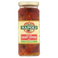 Napoli Sliced Hot Cherry Peppers in Oil, 12 fl oz