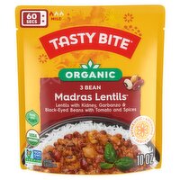Tasty Bite Organic 3 Bean Madras Lentils, 10 oz