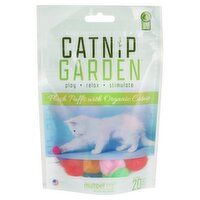 CATNIP GARDEN Multipet Plush Puffs with Organic Catnip, 20 count