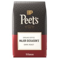 Peet's Major Dickason's Dark Roast Ground Coffee, 18 oz