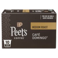 Peet's Coffee Café Domingo Medium Roast Coffee Pods, 10 count, 4.2 oz