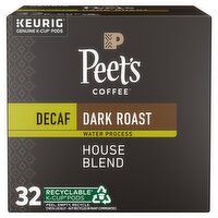 Peet's Coffee House Blend Dark Roast Coffee K-Cup Pods, 32 count, 13.8 oz