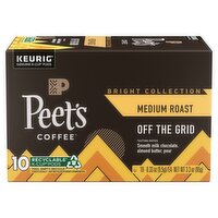 Peet's Coffee Bright Collection Off the Grid Medium Roast K-Cup Pods, 0.33 0z, 10 count