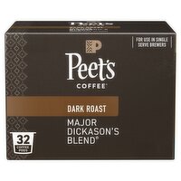 Peet's Coffee Dark Roast Major Dickason's Blend Coffee Pods, 32 count, 14.1 oz