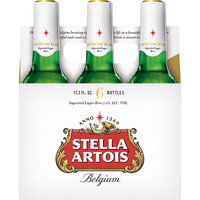 Stella Artois Lager - 6 Pack Bottles, 67.2 fl oz