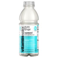 Vitamin Water Zero Sugar Squeezed Lemonade Flavored Nutrient Enhanced Water Beverage, 20 fl oz