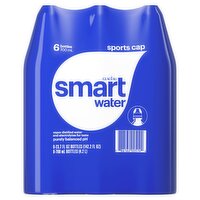 Glaceau Smartwater Sport Cap Vapor Distilled Water, 23.7 fl oz, 6 count