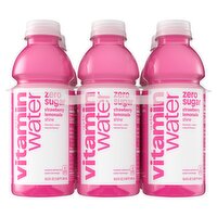 Glacéau Vitaminwater Strawberry Lemonade Shine Nutrient Enhanced Water Beverage, 16.9 fl oz, 6 count